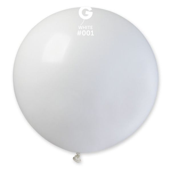 BALLON LATEX GEANT BLANC 80CM X1