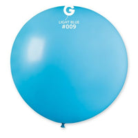 BALLON LATEX GEANT BLEU CIEL 80CM X1