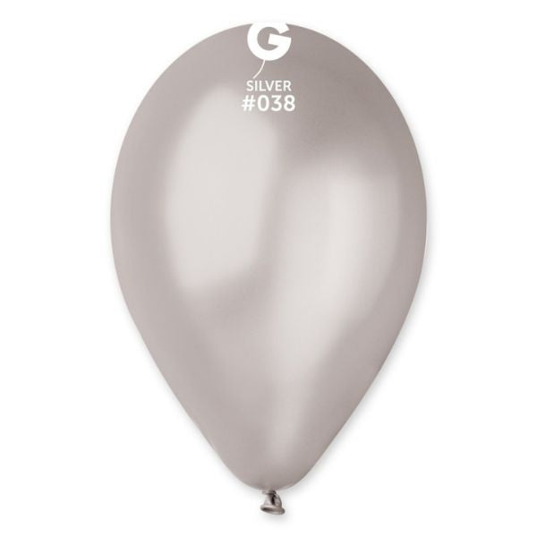 SACHETS DE BALLONS LATEX ARGENT 28/30CM