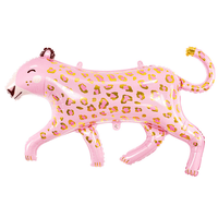 BALLON LEOPARD 114X80 ROSE