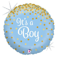 BALLON GLITTERING IT'S A BOY 46CM