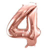 BALLON CHIFFRE 4 ROSE GOLD 86CM