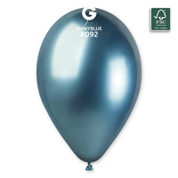 SACHET 25 BALLONS LATEX BLEU SHINE 33CM