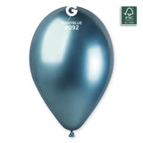 SACHET 5 BALLONS LATEX BLEU SHINE 33CM