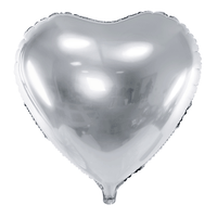 BALLON CŒUR 61CM ARGENT