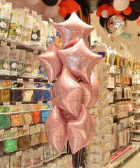 BALLON ETOILE 45CM ROSE