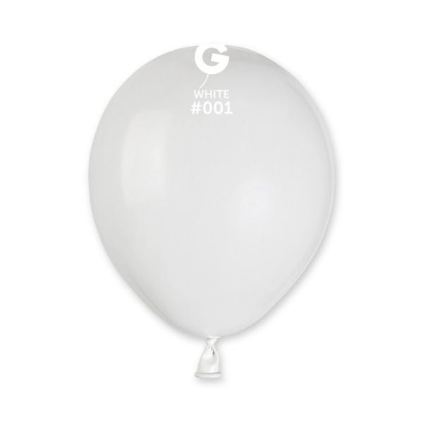 SACHET 50 BALLONS LATEX BLANC 13CM