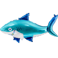 BALLON REQUIN 102X62 BLEU