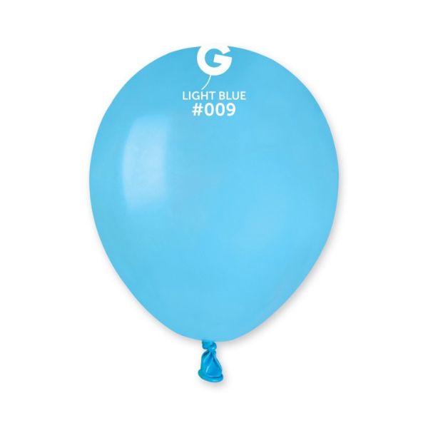 SACHET 50 BALLONS LATEX BLEU CIEL 13CM